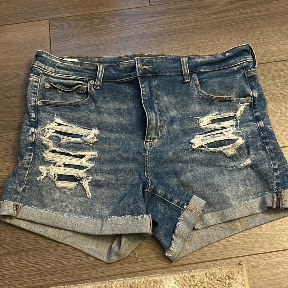 Like New American Eagle Jean Shorts with Distressing
